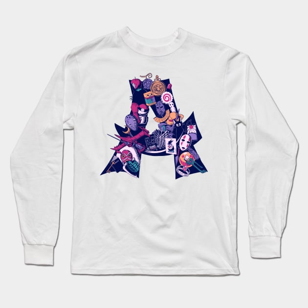 A Is For Anime Long Sleeve T-Shirt by Sachpica